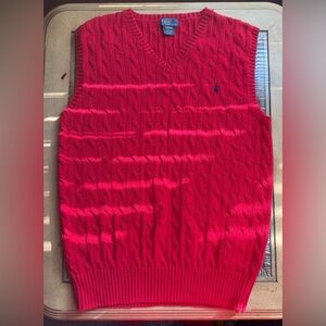 Ralph Lauren Red V-Neck Sweater Vest